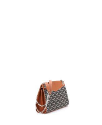  Mini Structured Rouette Chain Shoulder Bag Coated Canvas