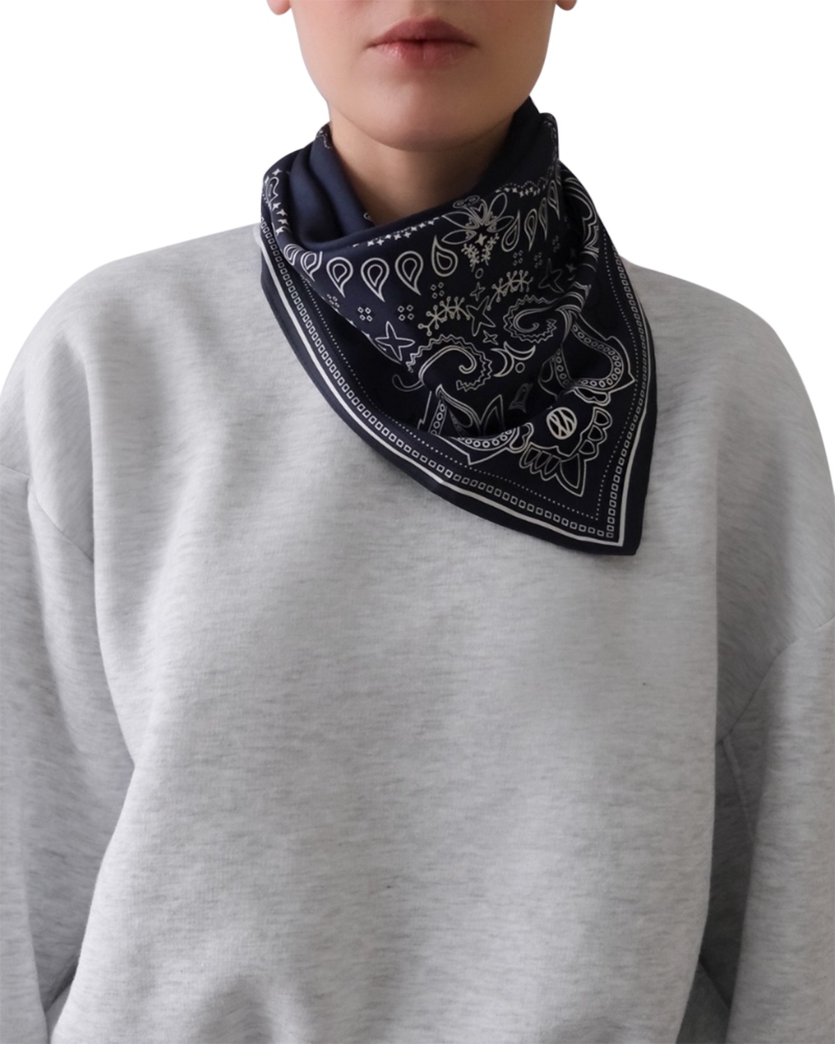 Blue Paisley Silk Scarf