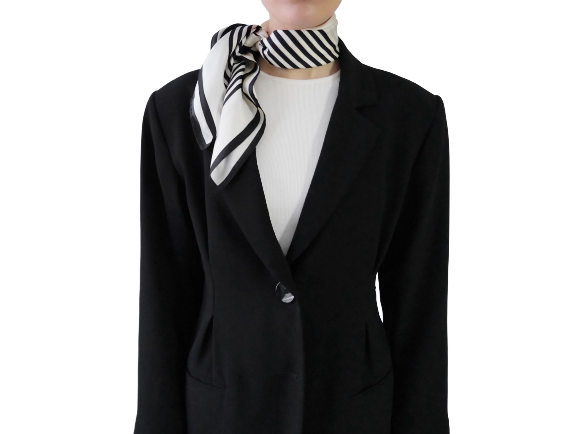 Striped Silk Scarf — Image 5
