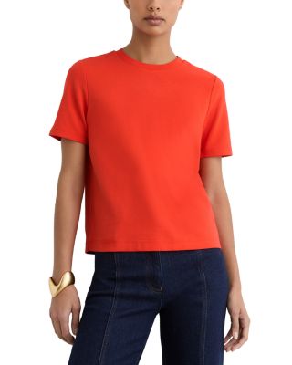 Plain Ribbed Neck T Shirt