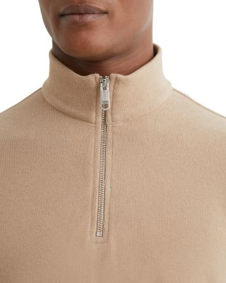 Brushed Rib Half-Zip Sweatshirt