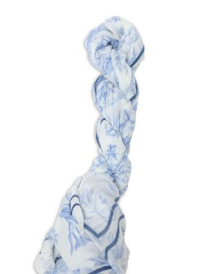 Floral Print Wool Blend Shawl 