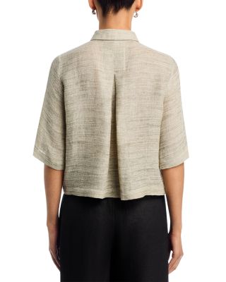 Classic Collar Elbow Sleeve Shirt