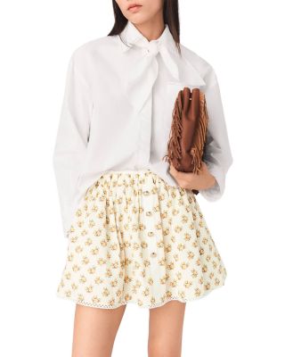 Printed Rickrack Trim Skirt