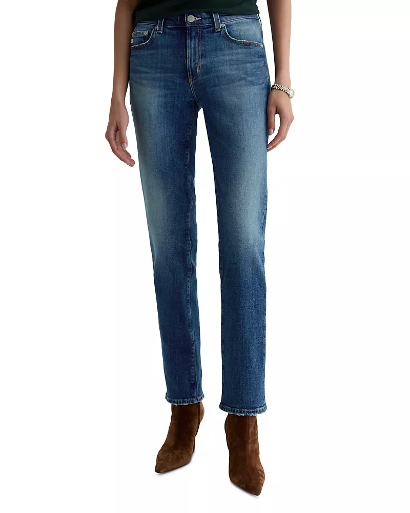 Ag Sandra Low Rise Straight Jeans in 10 Years Illiad