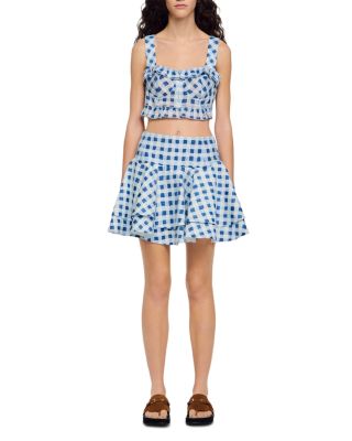 Rosie Gingham Mini Skater Skirt
