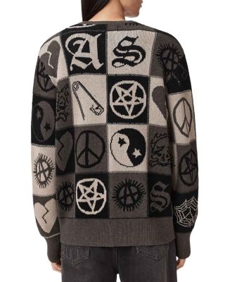 Barker Graphic Cardigan Sweater
