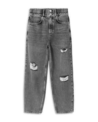Daisy High Rise Tapered Jeans in Washed Grey