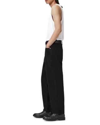 Regular Fit Curved Jeans in Washed Black