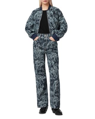 Blake High Rise Wide Jeans in Printed Indigo