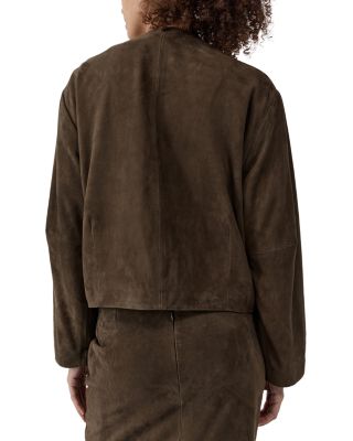 Suede Utility Cocoon Jacket