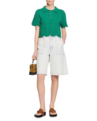 Campea Fancy Stitch Polo Top