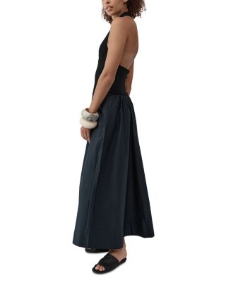 Knit Backless Halter Dress