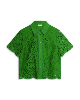 Caroline Eyelet Embroidered Blouse