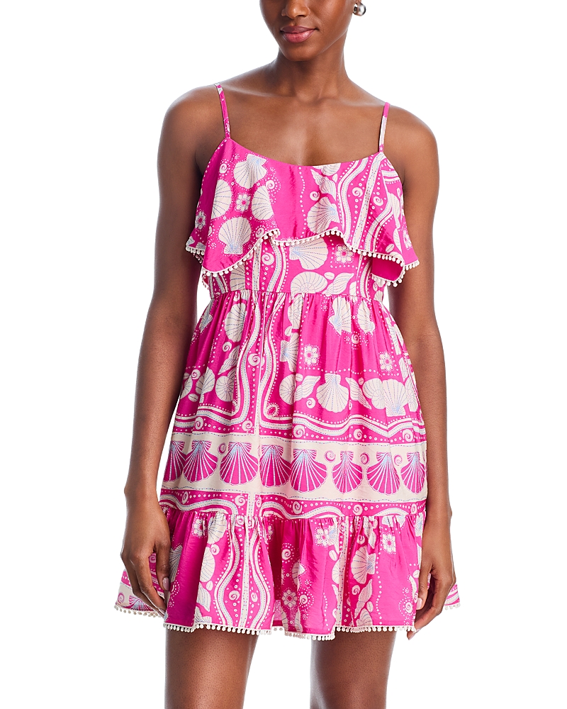 Aqua Ruffle Mini Dress - Exclusive