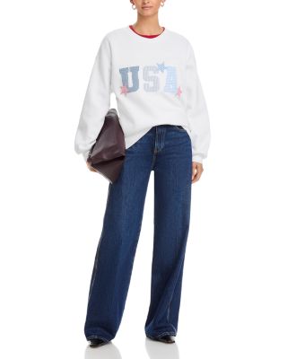 Heavy Surfwash Crewneck Applique Sweatshirt