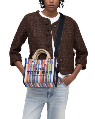 The Small Stripe Mesh Tote Bag