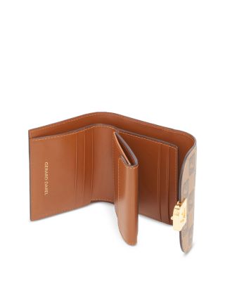 Mini Logo Print Leather Wallet