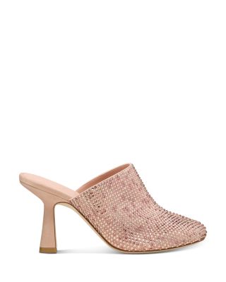 Women's Thalia Shine Embellished Leather Mule Pumps