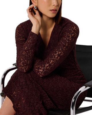 Ruched Bodice Lace Dress