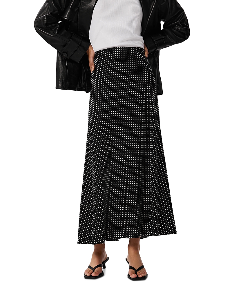 Whistles Mini Polka Dot Maxi Skirt