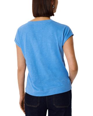 Willa V Neck Cap Sleeve Tee