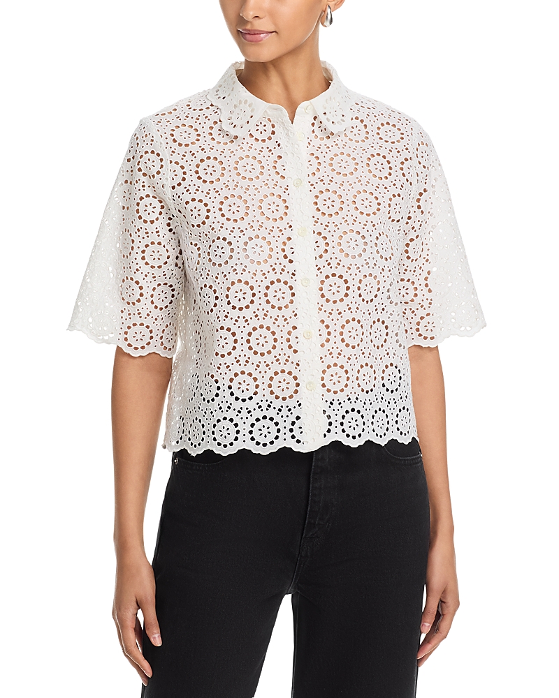 Frame The Petal Eyelet Blouse