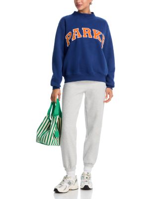 Denim Amber Varsity Mock Neck Sweatshirt