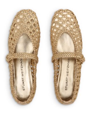 Women's Prim Woven Leather Ballet Flats