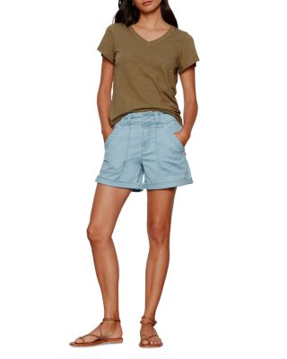 Wander On High Rise Jean Shorts in Skyline