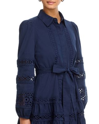 Aubrey Tie Front Shirt Dress