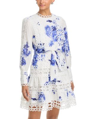 Linda Printed Long Sleeve Mini Dress