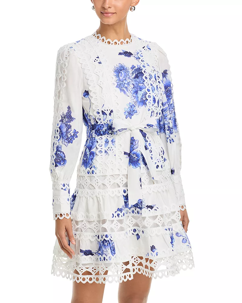 Layered with Love Linda Printed Long Sleeve Mini Dress