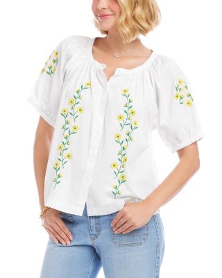 Embroidered Peasant Blouse