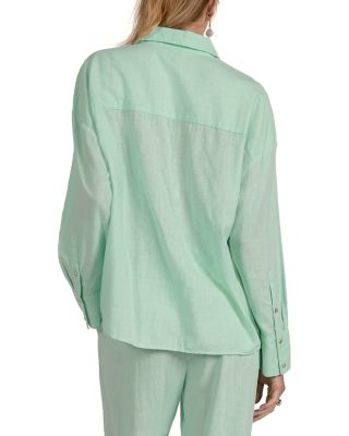 Collared Button Down Shirt Swim Cover-Up