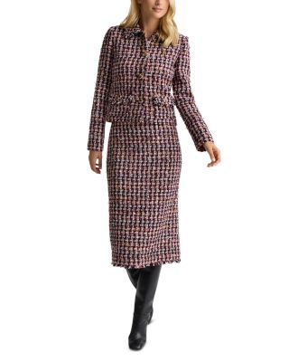 Houndstooth Tweed Boxy Jacket