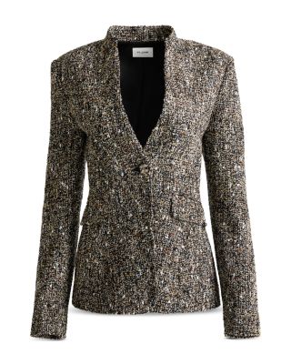 Shawl Collar Tweed Jacket