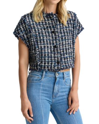 Aspen Tweed Cap Sleeve Jacket