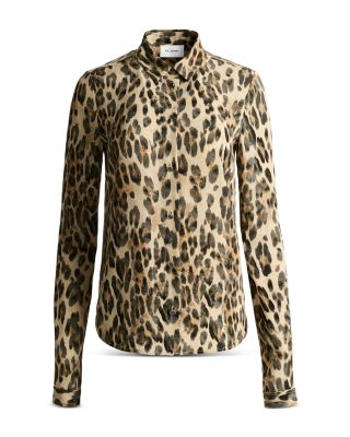 Silk Leopard Print Blouse