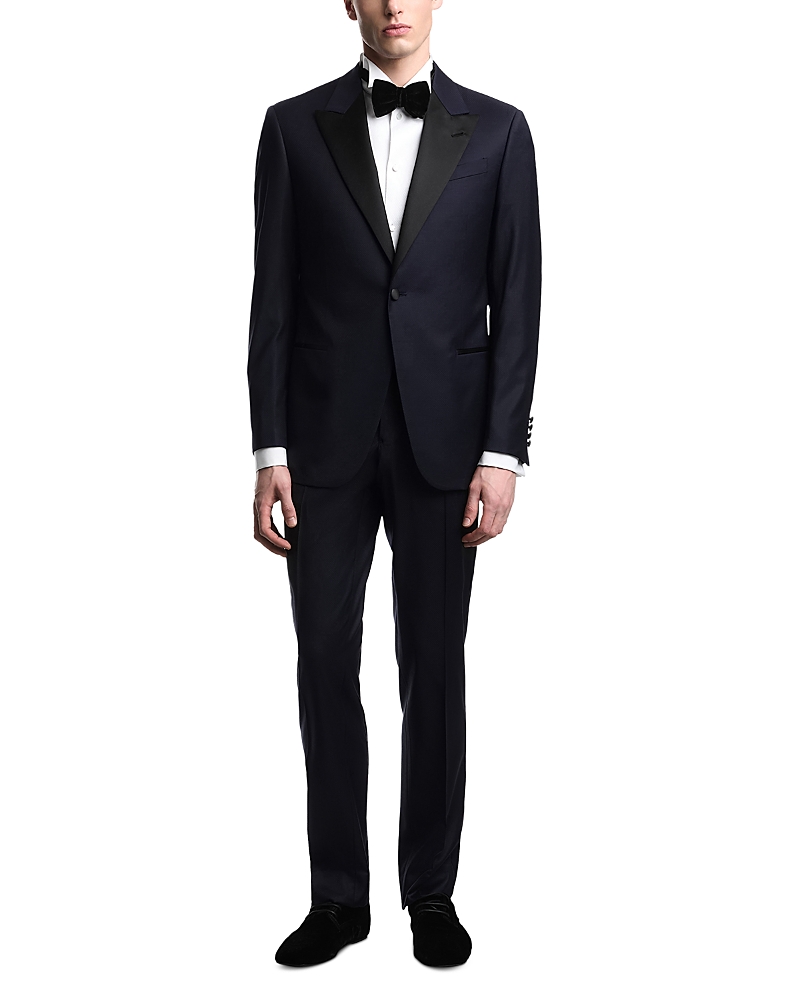 Emporio Armani G Line Regular Fit Single Breasted Peak Lapel Tuxedo in Virgin Wool
