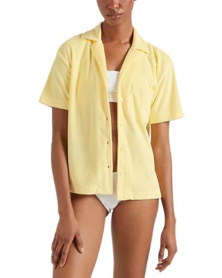 Short Sleeve Towelling Shirt Swim Cover-Up 
