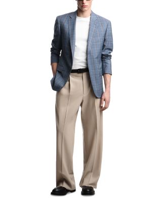 G Line Regular Fit Single Breasted Notch Lapel Jacket in Super 130s Woo