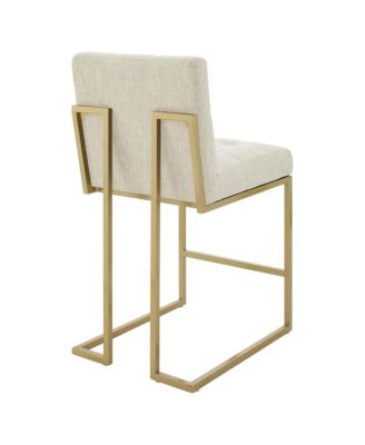  Privy Stainless Steel Upholstered Fabric Counter Stool
