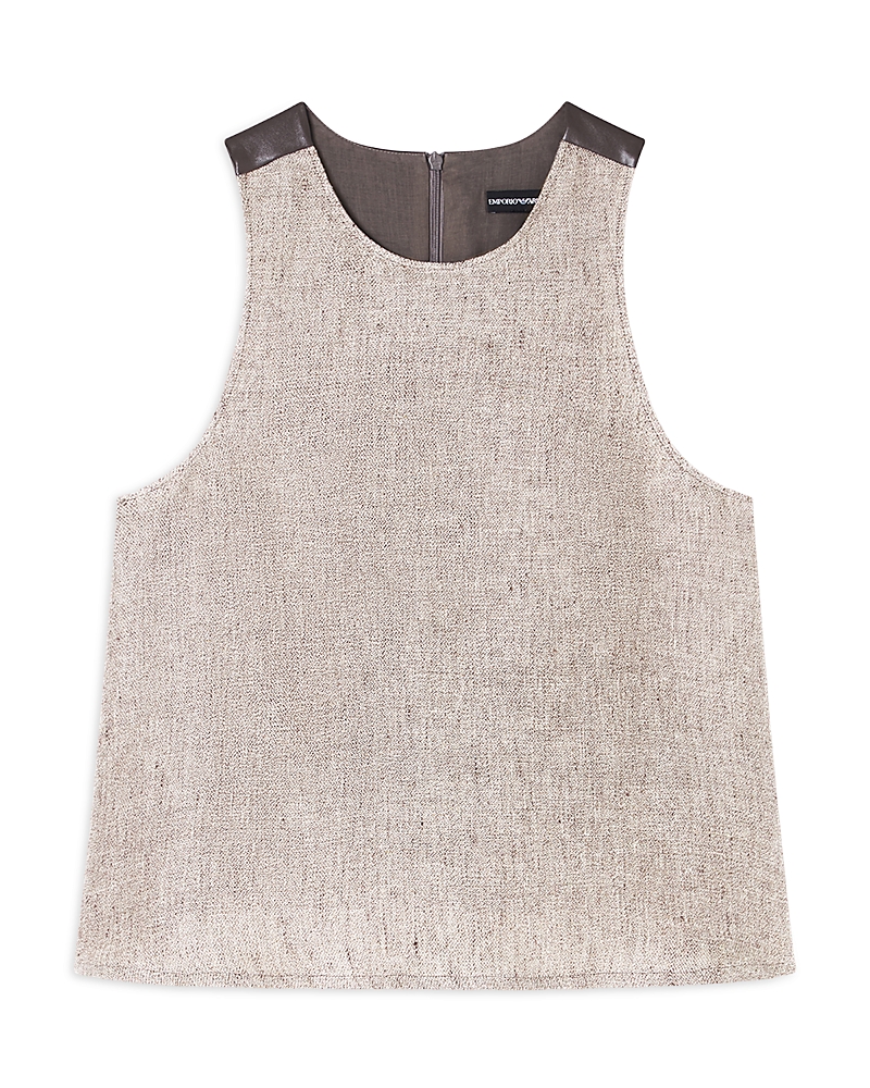 Emporio Armani Heavy Canvas Linen Sleeveless Shirt