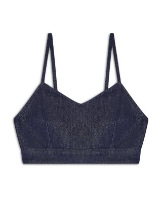 Strappy Denim Crop Top