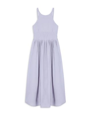 Poplin Smocked Sleeveless Dress