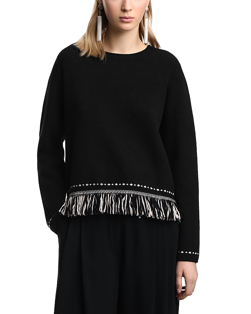Emporio Armani Fringe Hem Sweater
