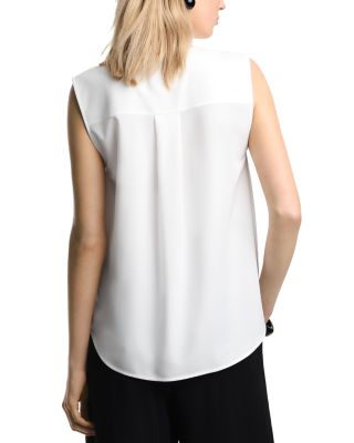Faux Wrap Sleeveless Top