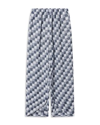 Gauze Checkered Pants