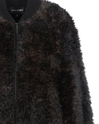 Faux Fur Effect Bomber Jacket